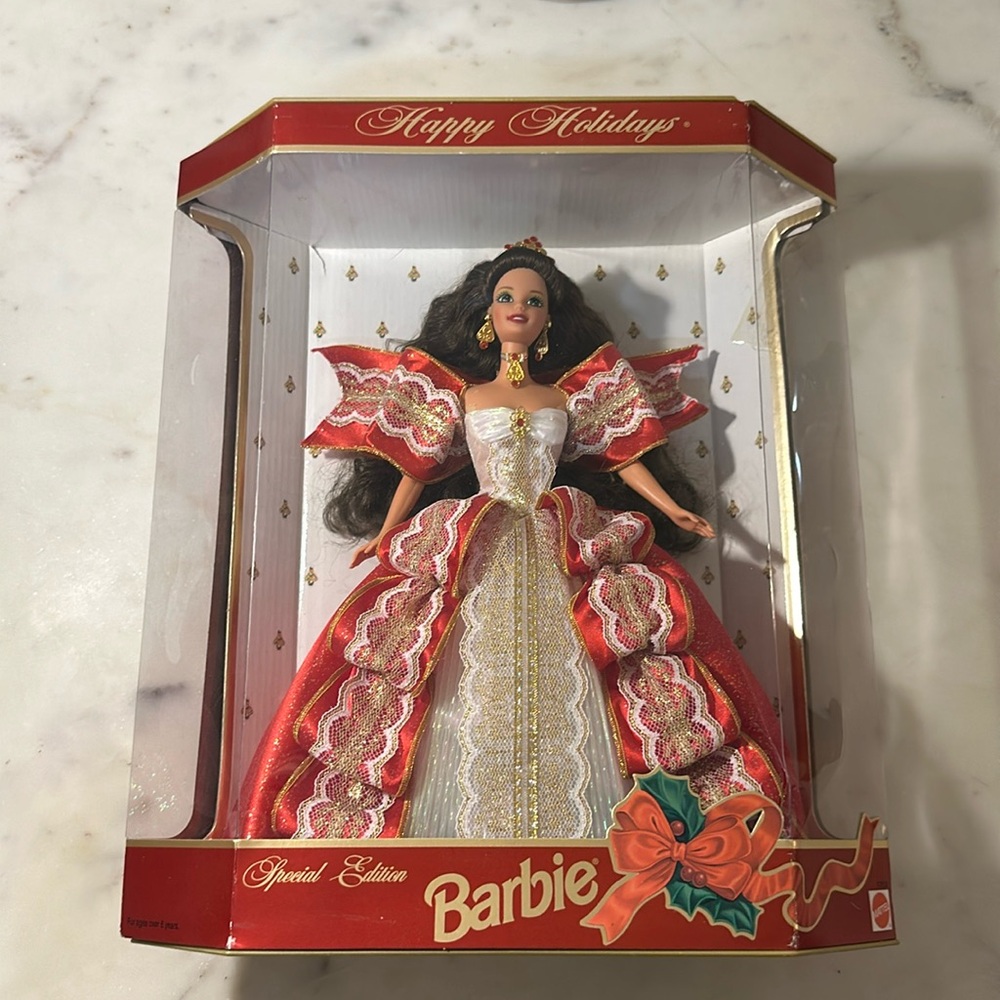 NWT Vintage 10th Anniversary 1997 Happy Holidays Barbie